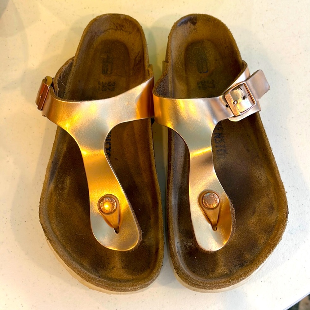 Birkenstock Gizeh Thong Sandal 37 rose gold